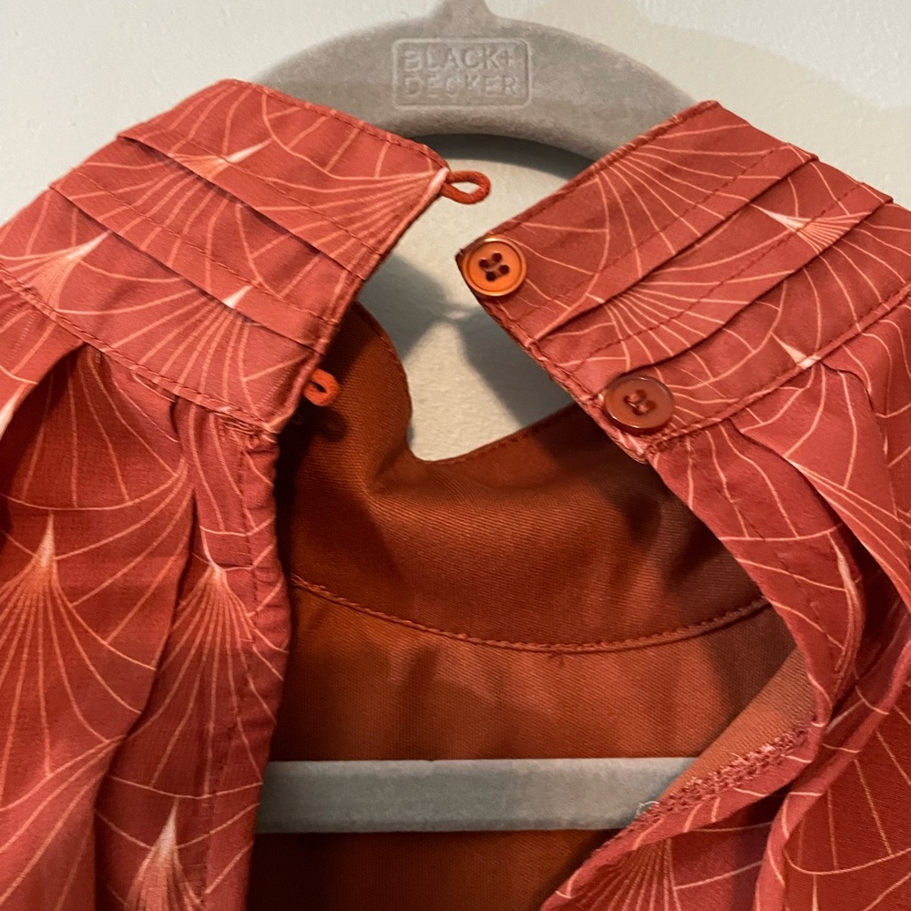 Bohme Rust Art Deco Patterned Boho Blouse - Picture 7 of 9